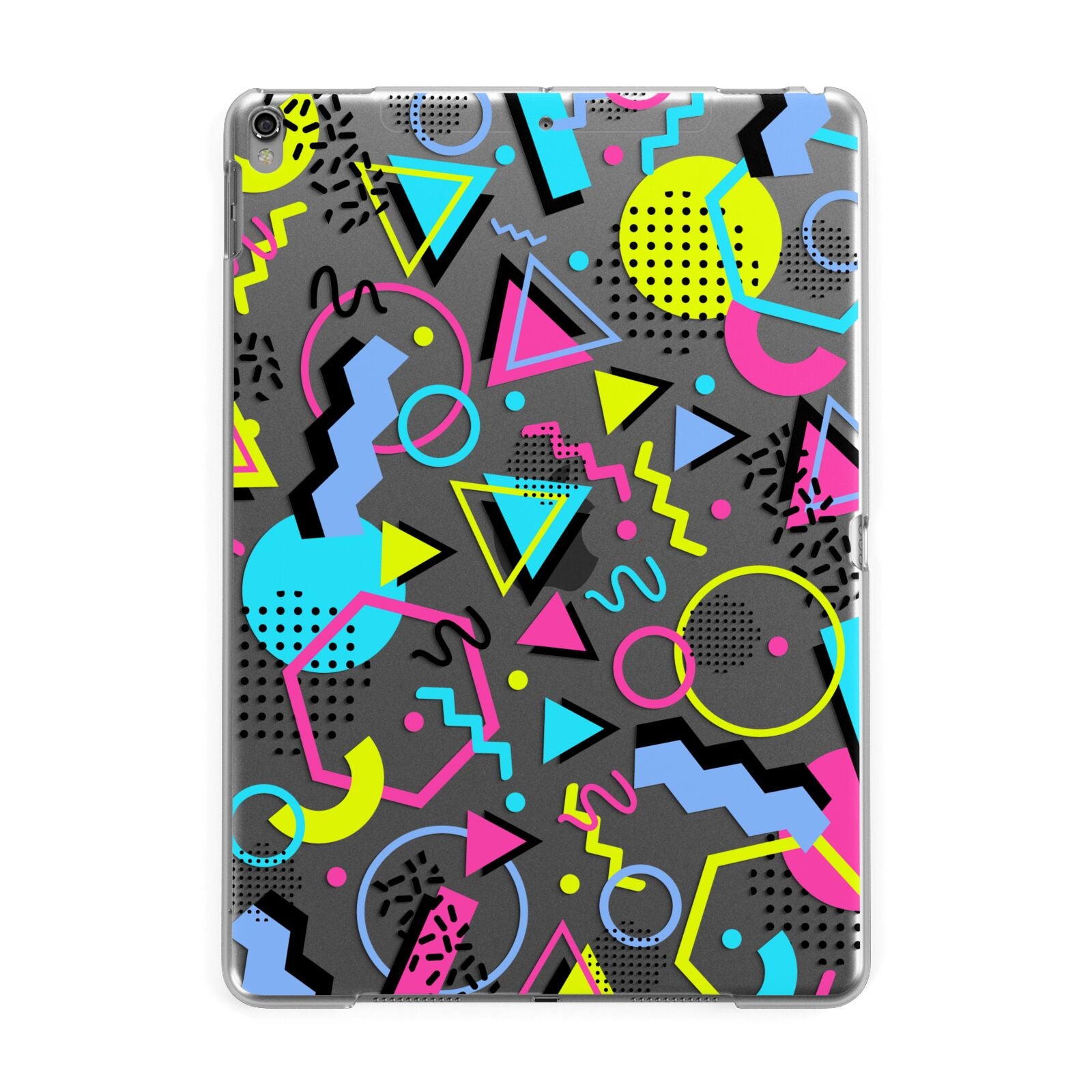 Clear 80s Retro Apple iPad Grey Case