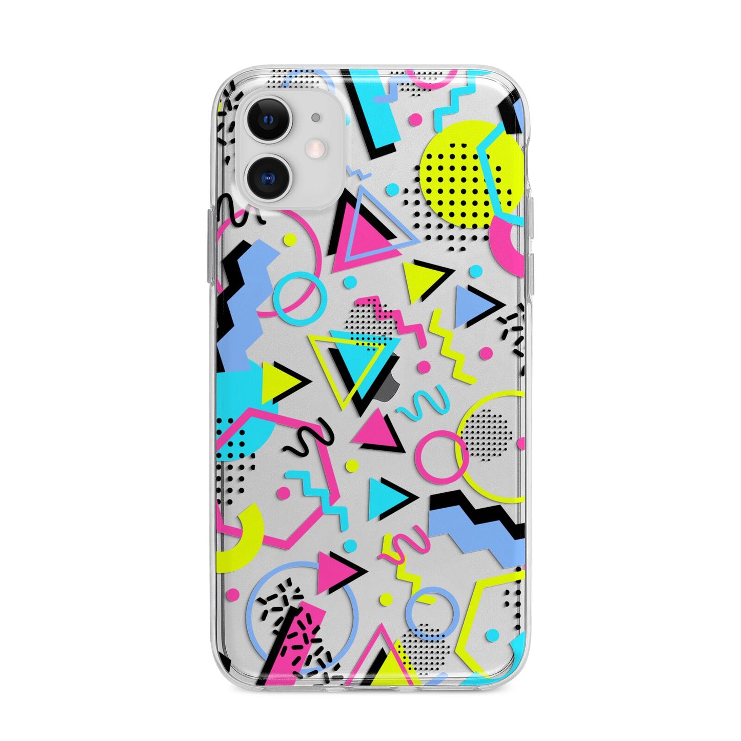 80s Retro Apple iPhone 11 in White with Bumper Case