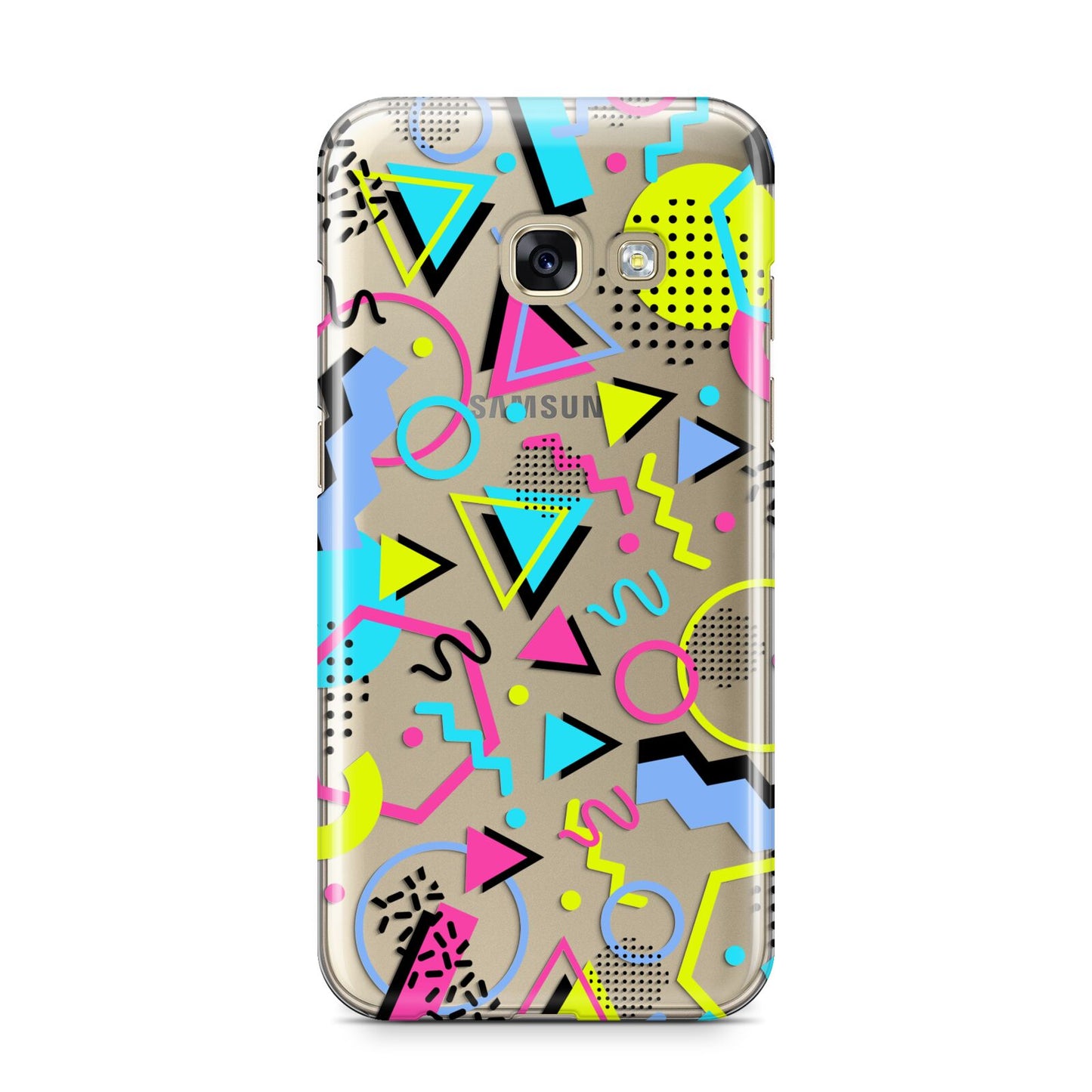 80s Retro Samsung Galaxy A3 2017 Case on gold phone
