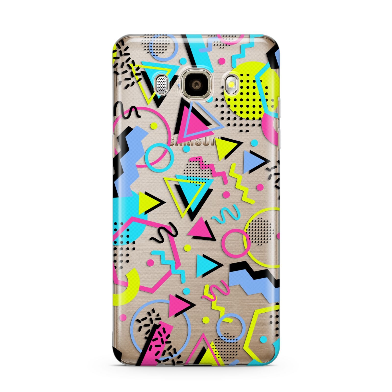 80s Retro Samsung Galaxy J7 2016 Case on gold phone