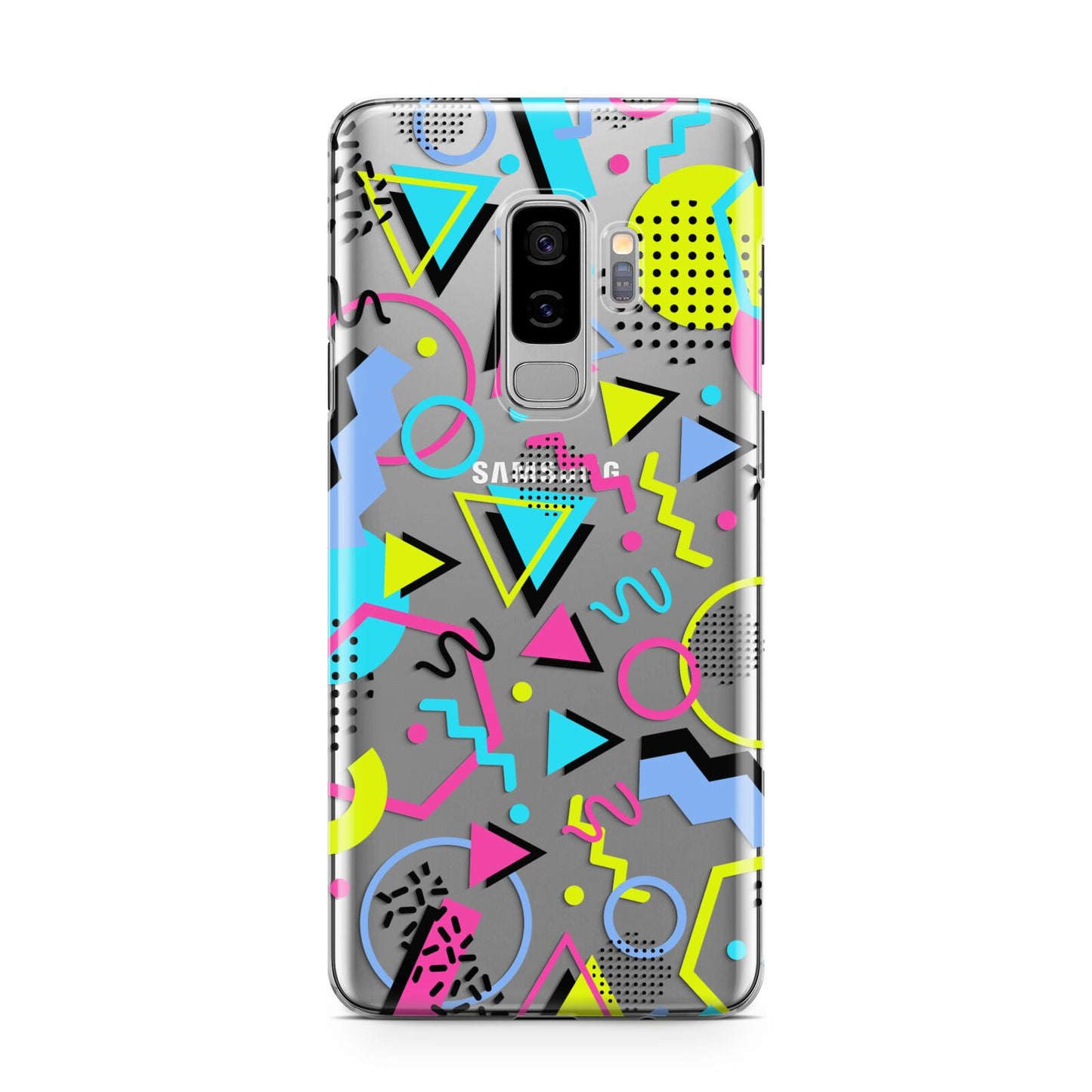 80s Retro Samsung Galaxy S9 Plus Case on Silver phone
