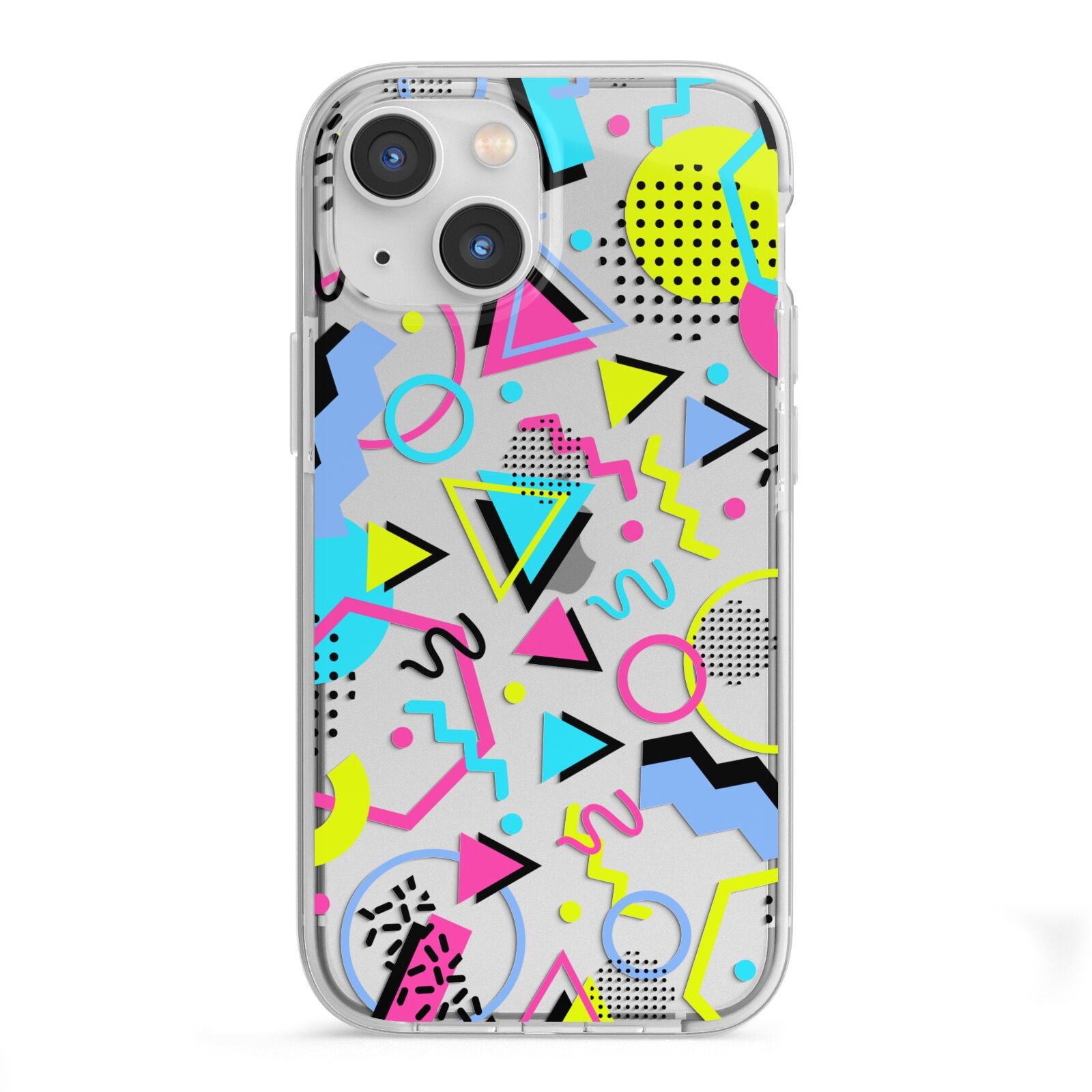 80s Retro iPhone 13 Mini TPU Impact Case with White Edges