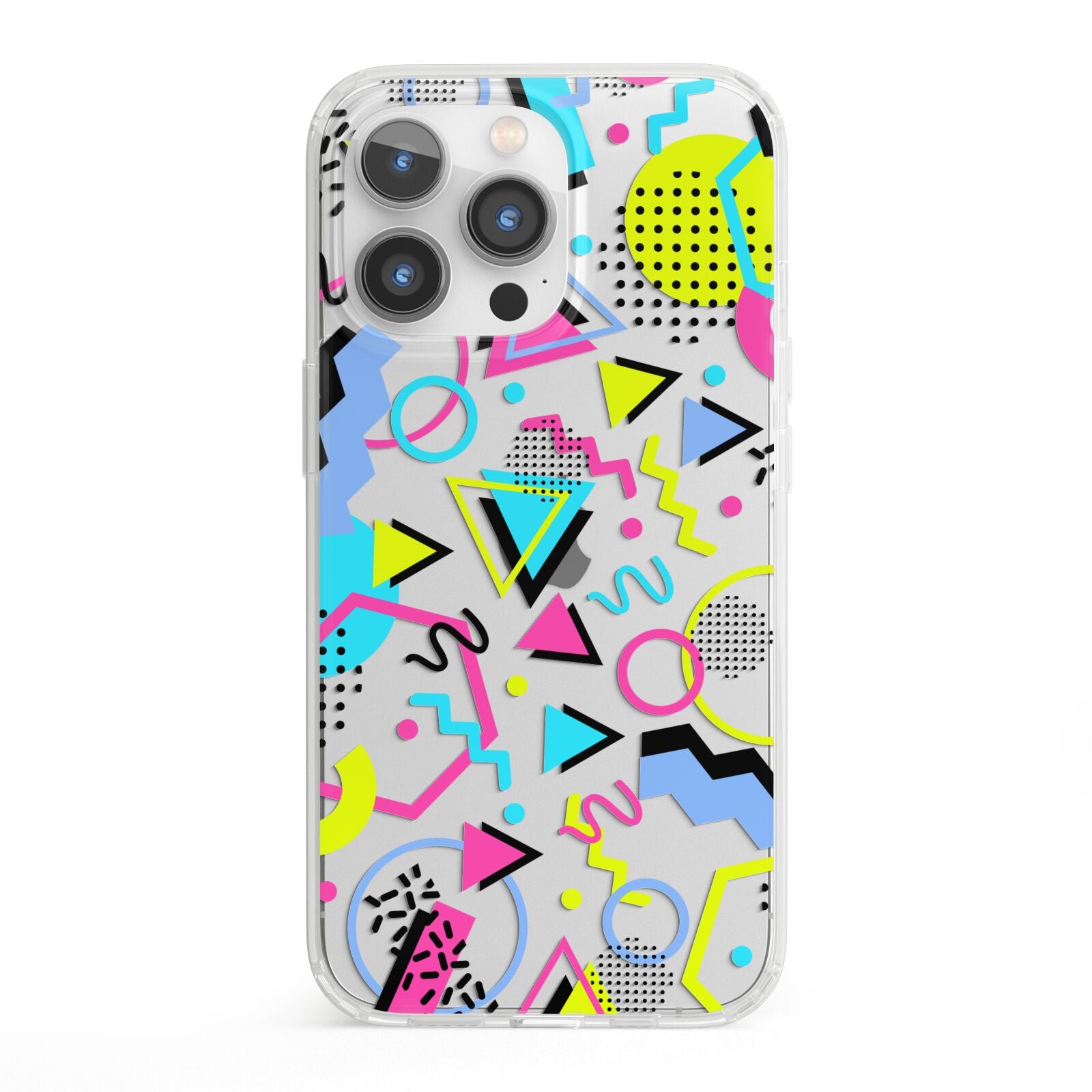 80s Retro iPhone 13 Pro Clear Bumper Case