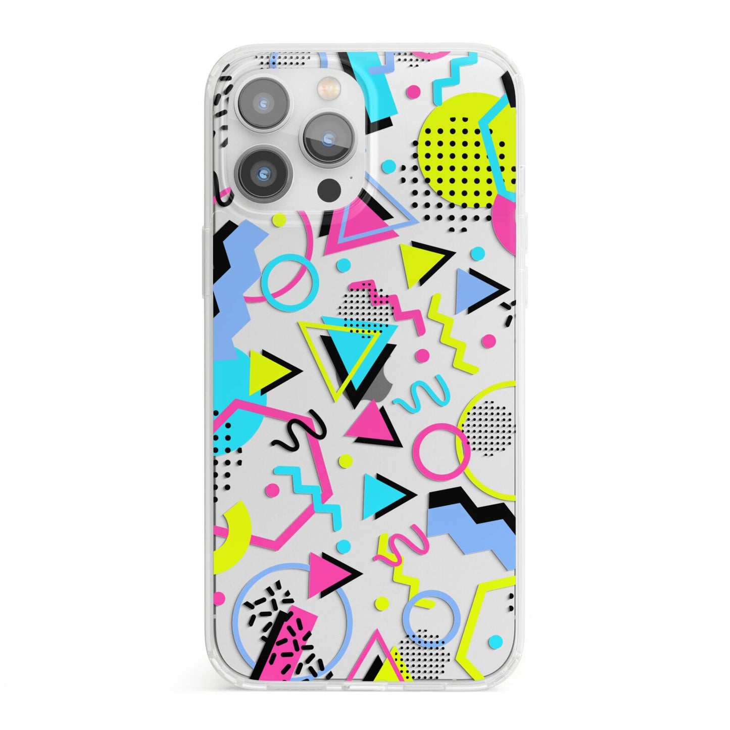 80s Retro iPhone 13 Pro Max Clear Bumper Case