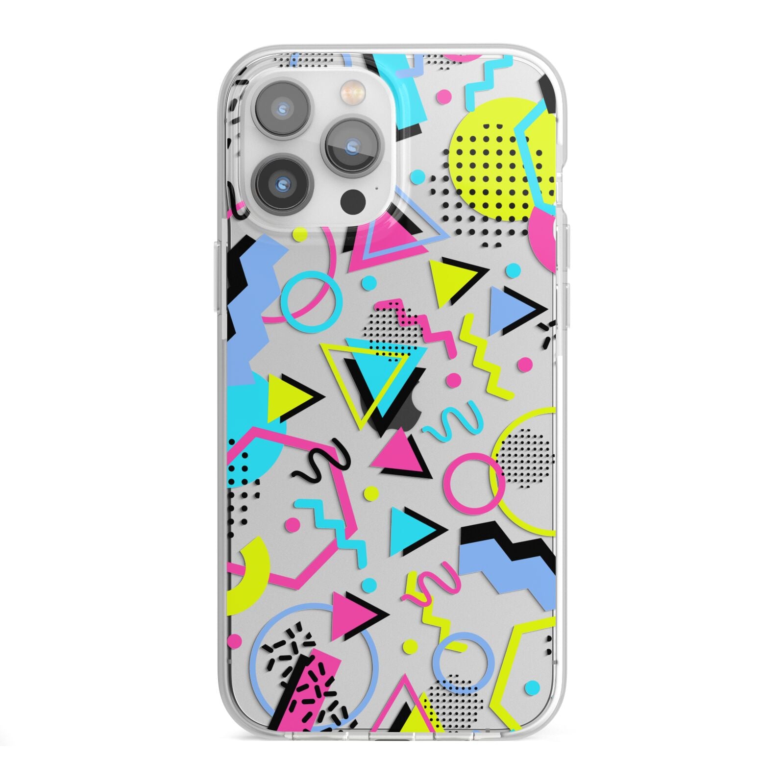 80s Retro iPhone 13 Pro Max TPU Impact Case with White Edges