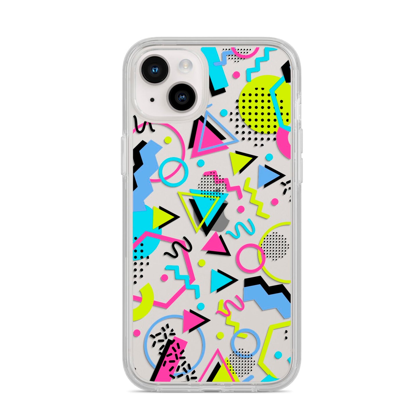 80s Retro iPhone 14 Plus Clear Tough Case Starlight