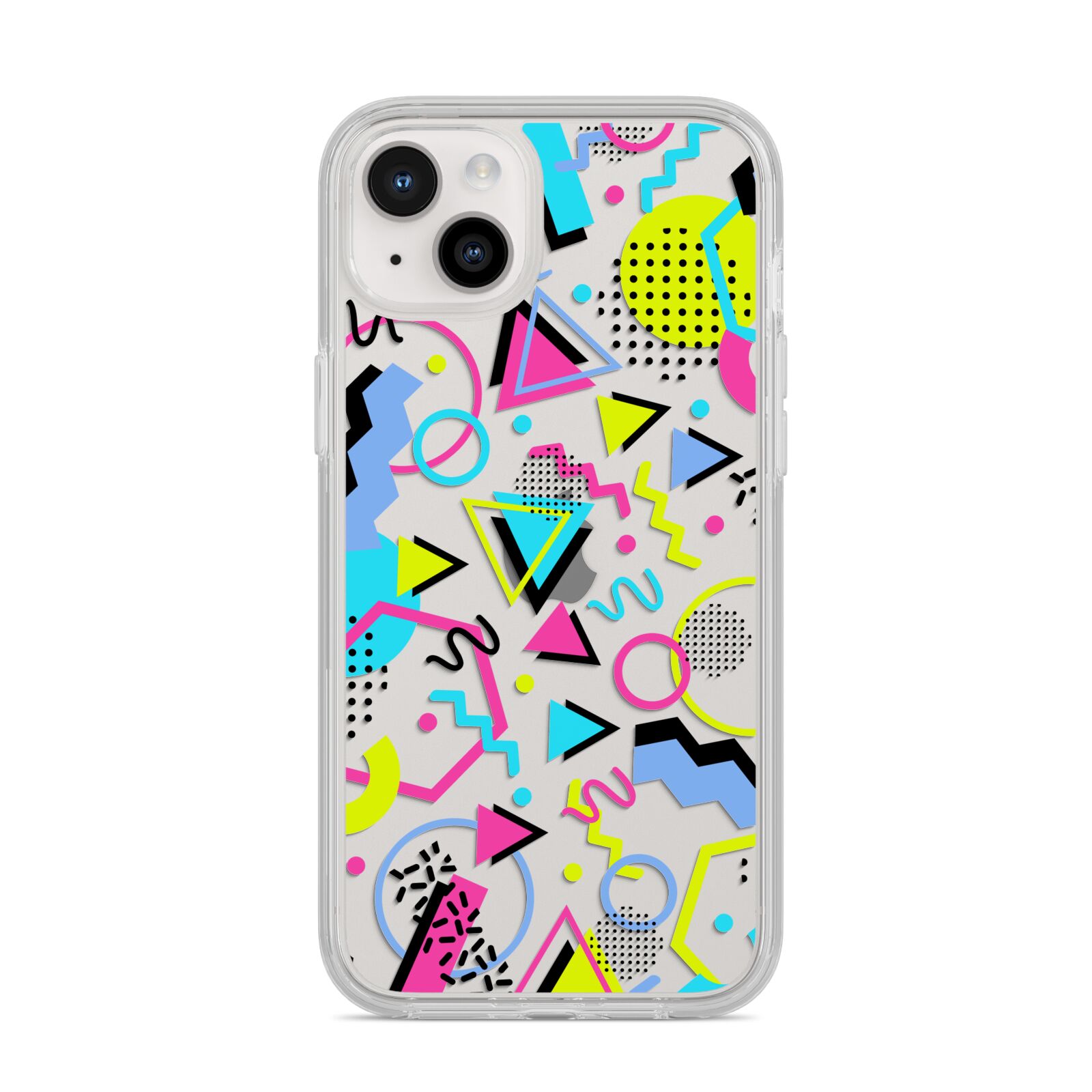 80s Retro iPhone 14 Plus Clear Tough Case Starlight