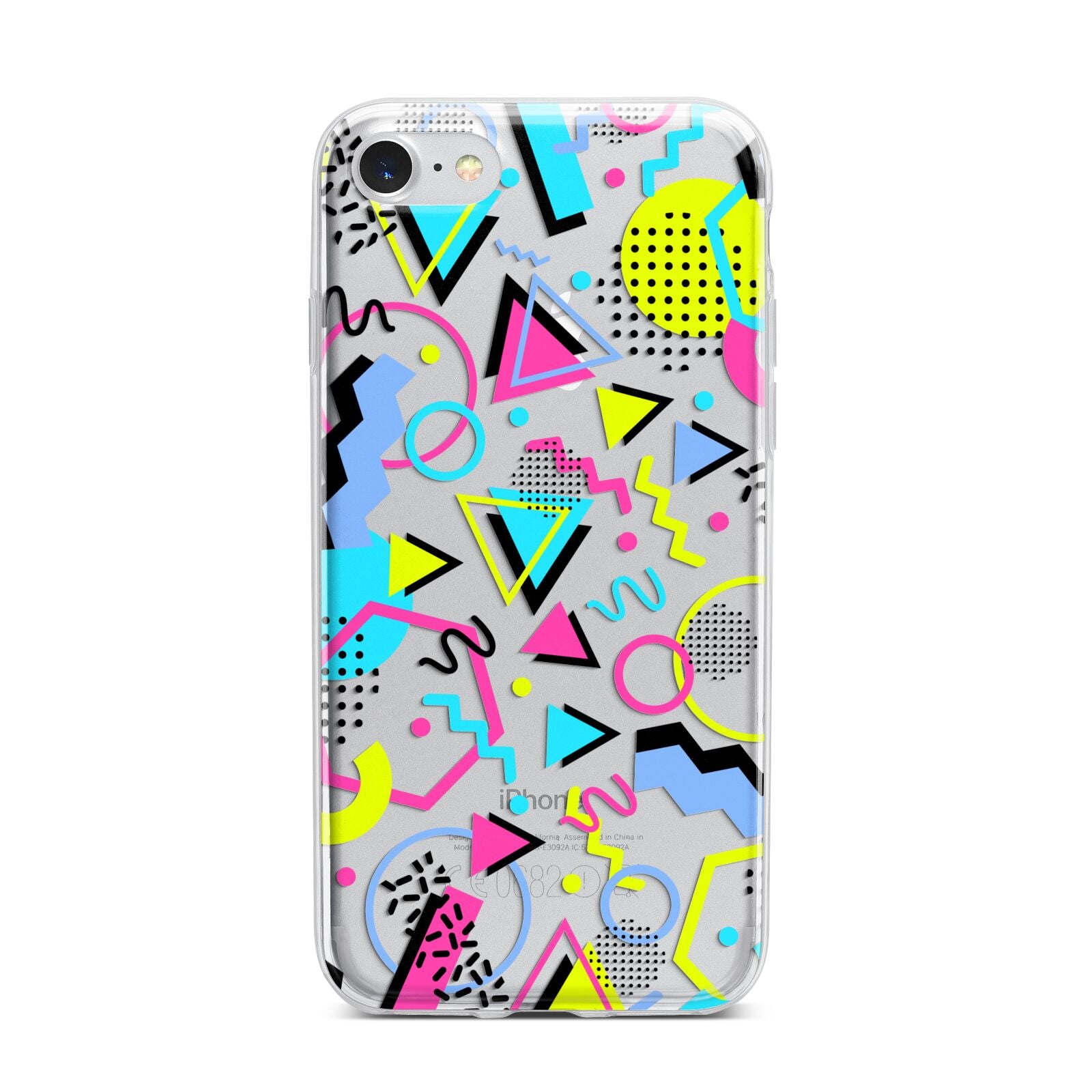 80s Retro iPhone 7 Bumper Case on Silver iPhone