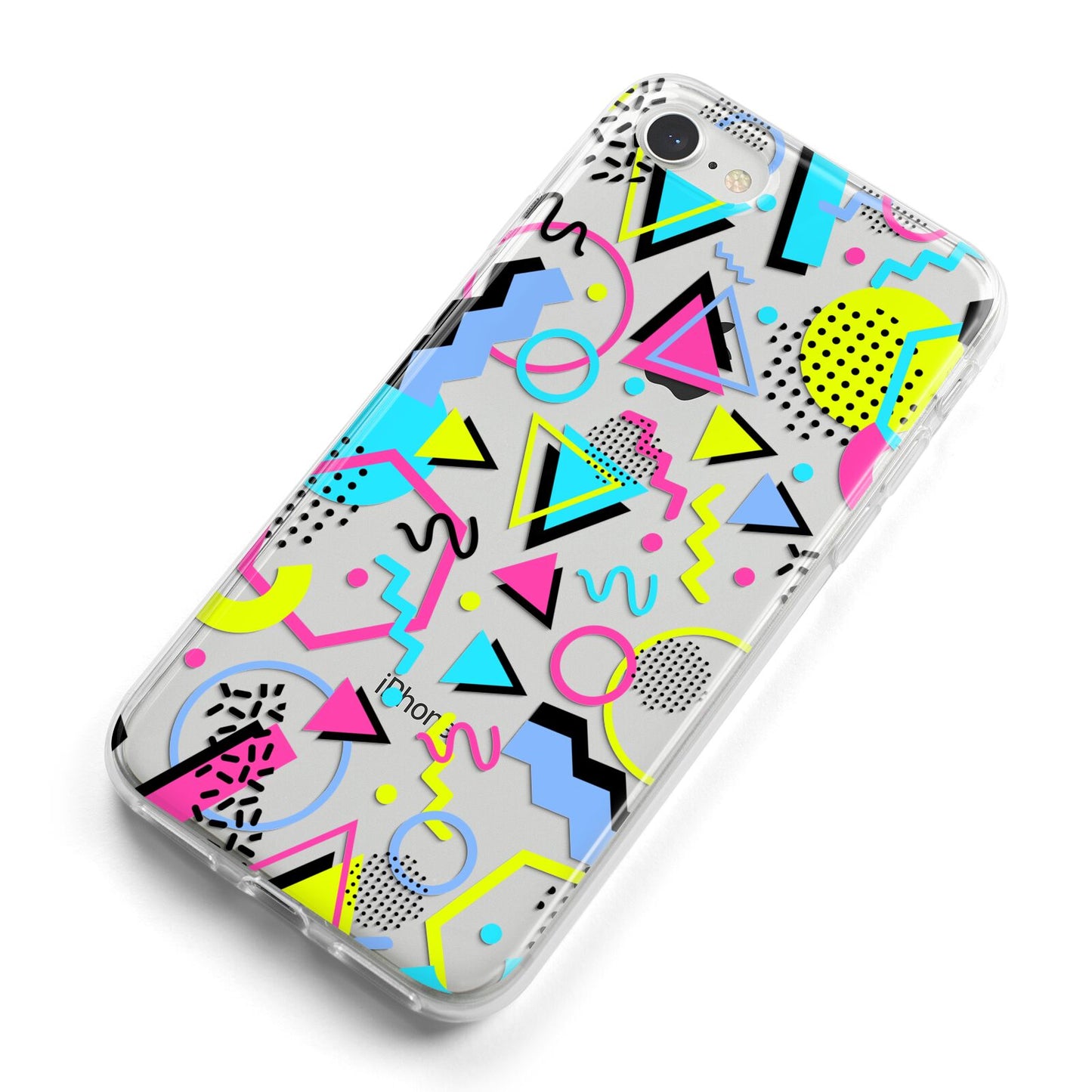 80s Retro iPhone 8 Bumper Case on Silver iPhone Alternative Image