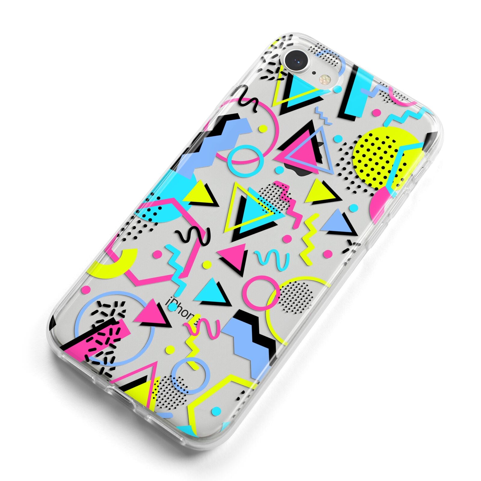 80s Retro iPhone 8 Bumper Case on Silver iPhone Alternative Image