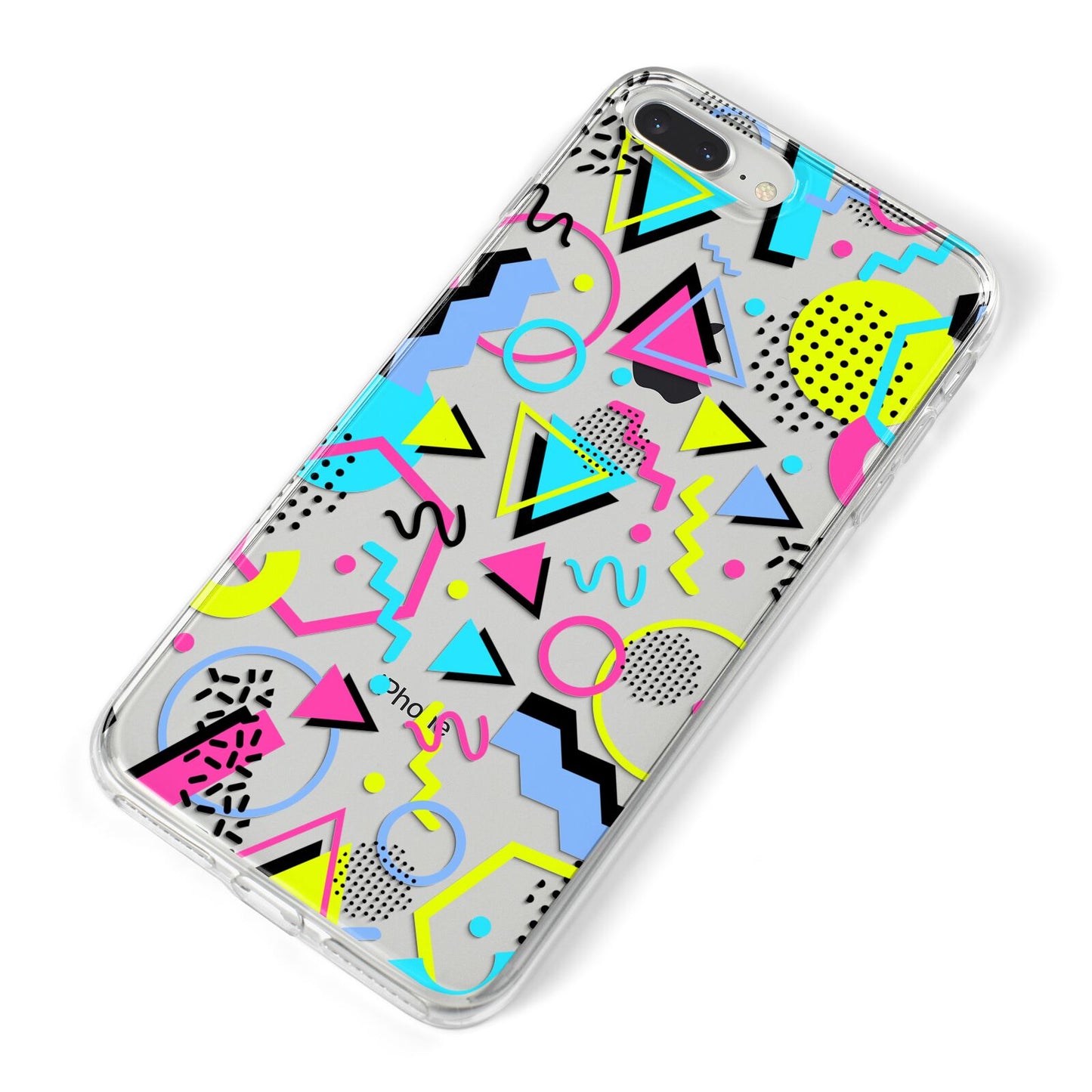 80s Retro iPhone 8 Plus Bumper Case on Silver iPhone Alternative Image