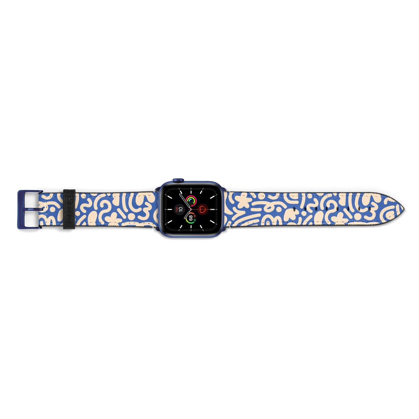 Abstract Apple Watch Strap Landscape Image Blue Hardware
