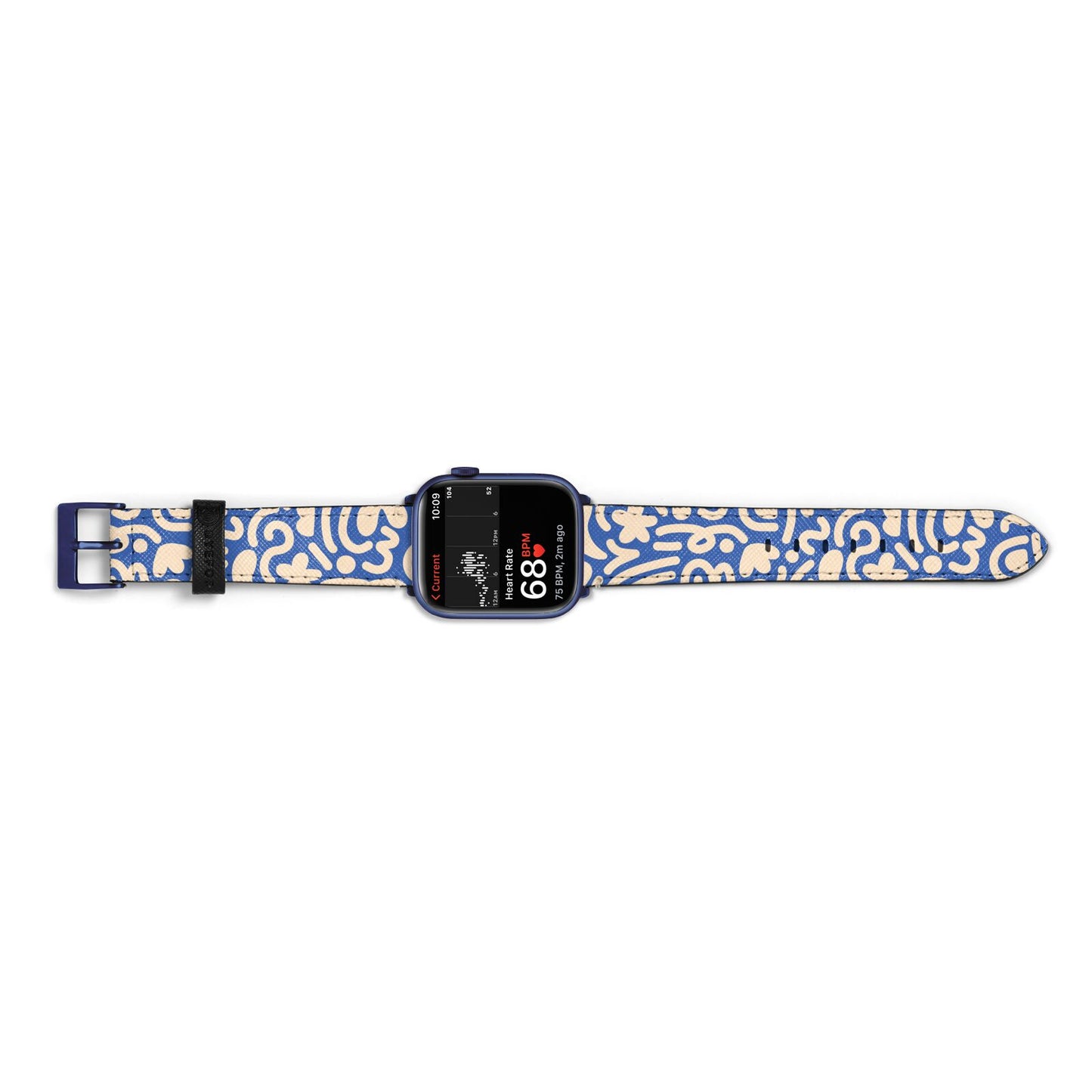 Abstract Apple Watch Strap Size 38mm Landscape Image Blue Hardware