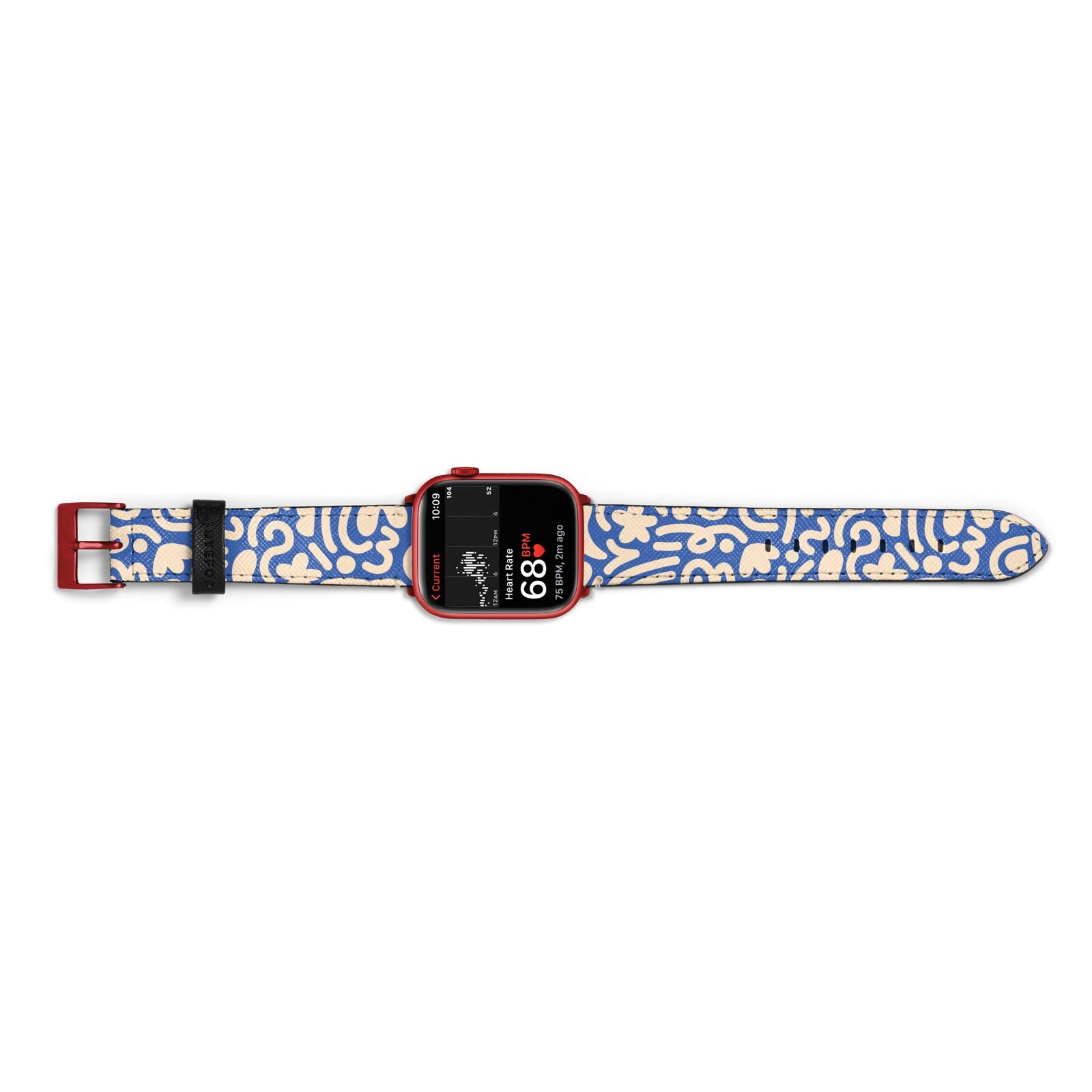 Abstract Apple Watch Strap Size 38mm Landscape Image Red Hardware