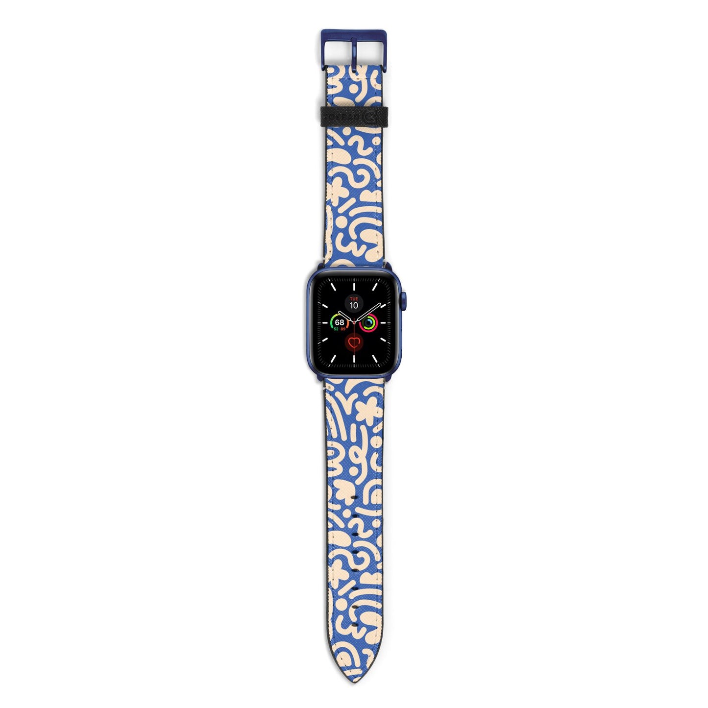 Abstract Apple Watch Strap with Blue Hardware