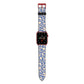 Abstract Apple Watch Strap with Red Hardware