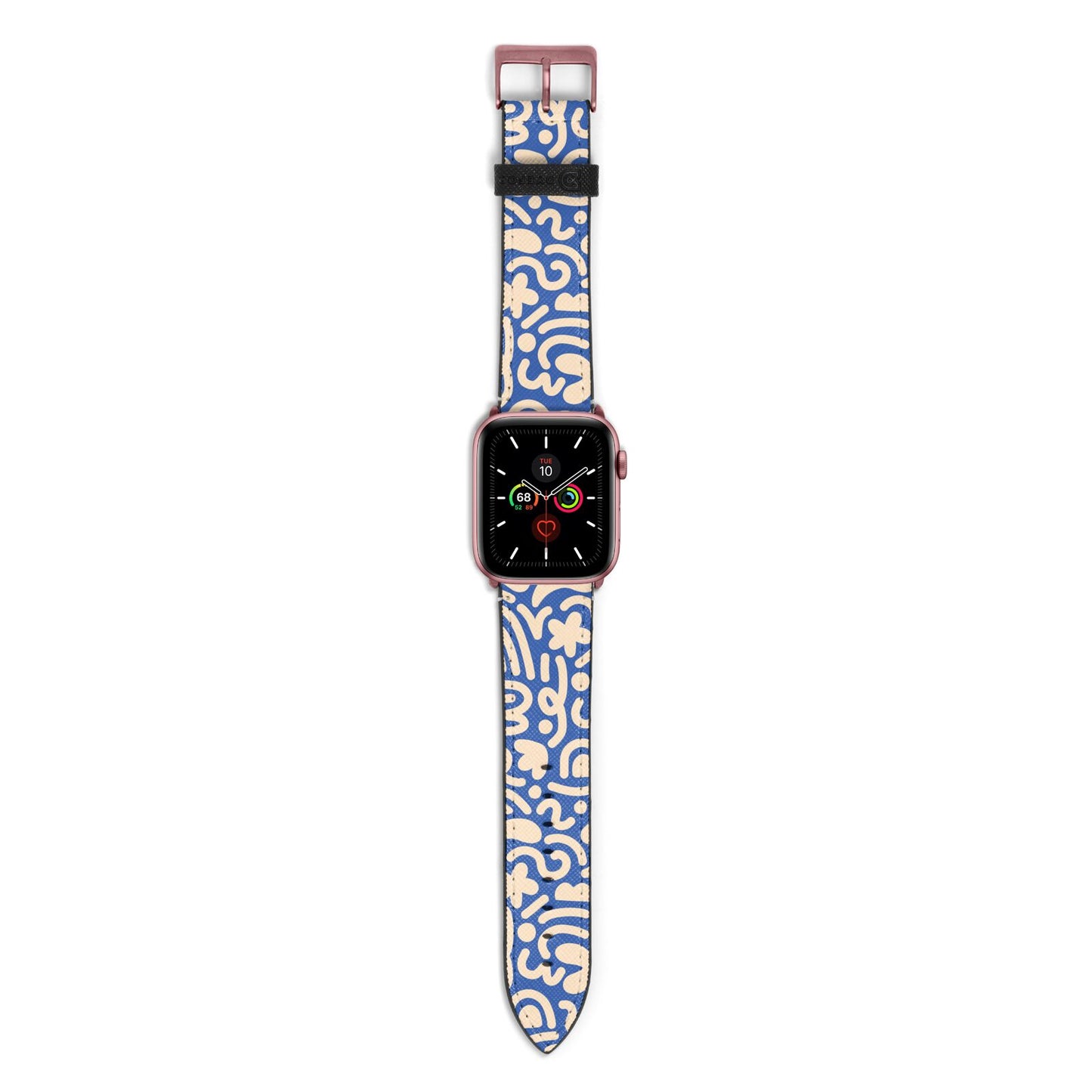 Abstract Apple Watch Strap with Rose Gold Hardware