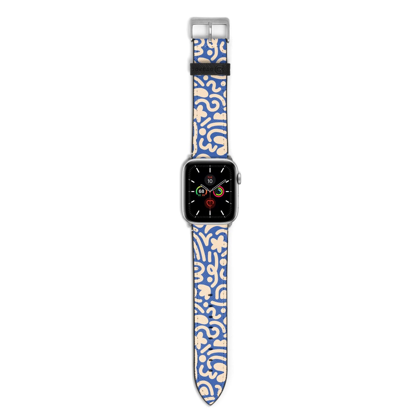 Abstract Apple Watch Strap with Silver Hardware