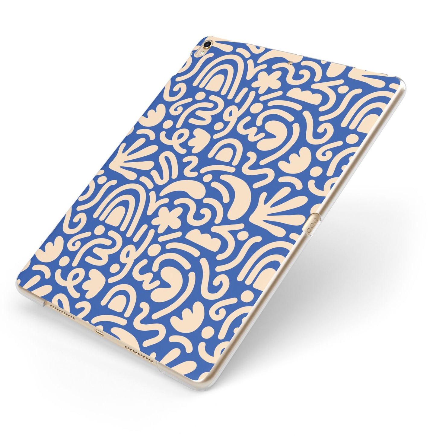 Abstract Apple iPad Case on Gold iPad Side View