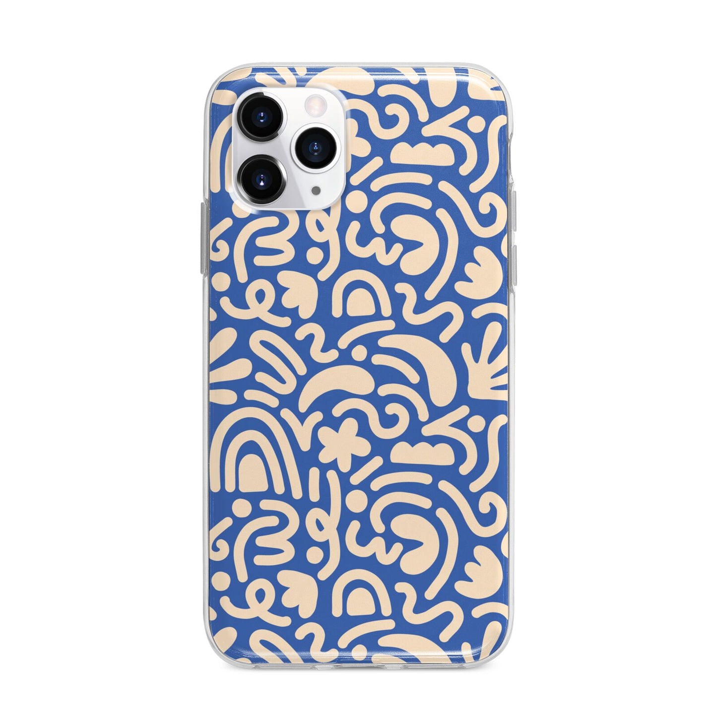 Abstract Apple iPhone 11 Pro Max in Silver with Bumper Case