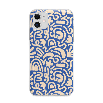 Abstract Apple iPhone 11 in White with Bumper Case