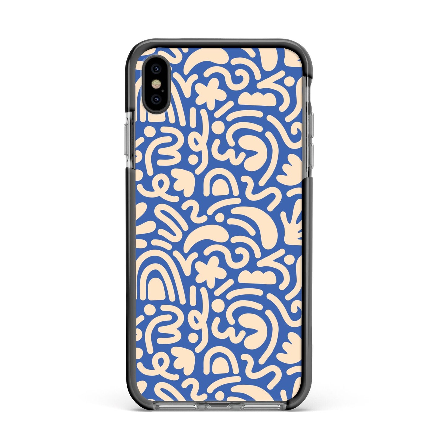 Abstract Apple iPhone Xs Max Impact Case Black Edge on Black Phone