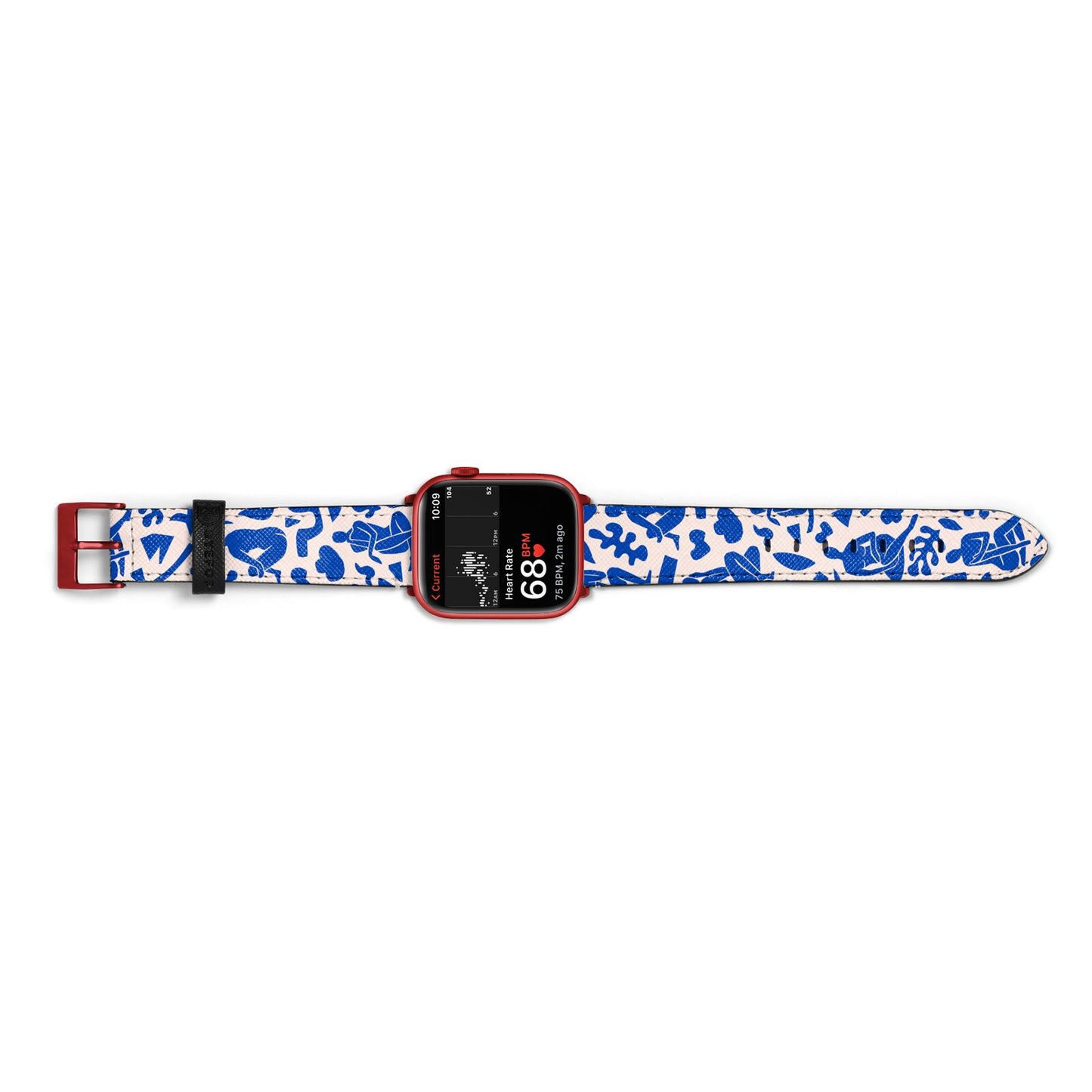Abstract Art Apple Watch Strap Size 38mm Landscape Image Red Hardware