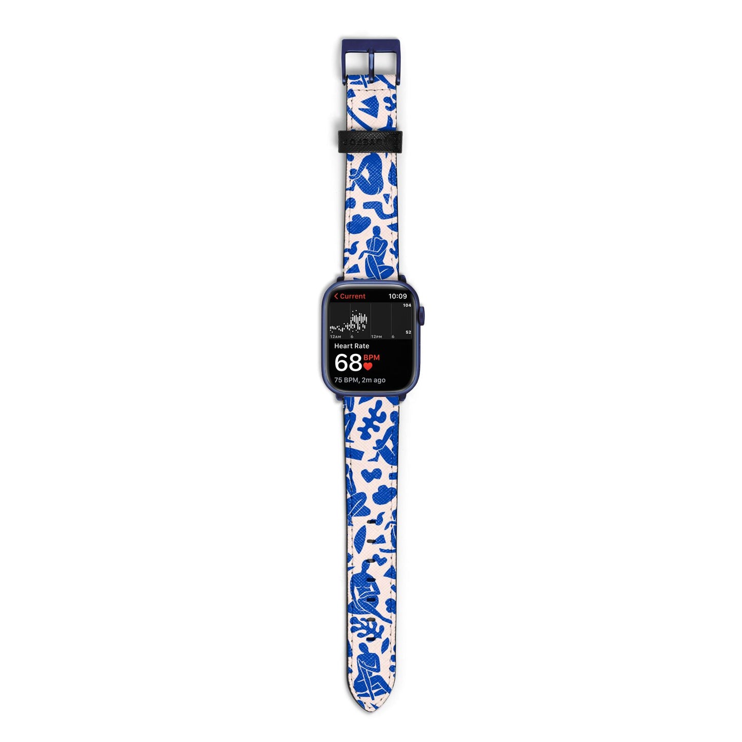 Abstract Art Apple Watch Strap Size 38mm with Blue Hardware