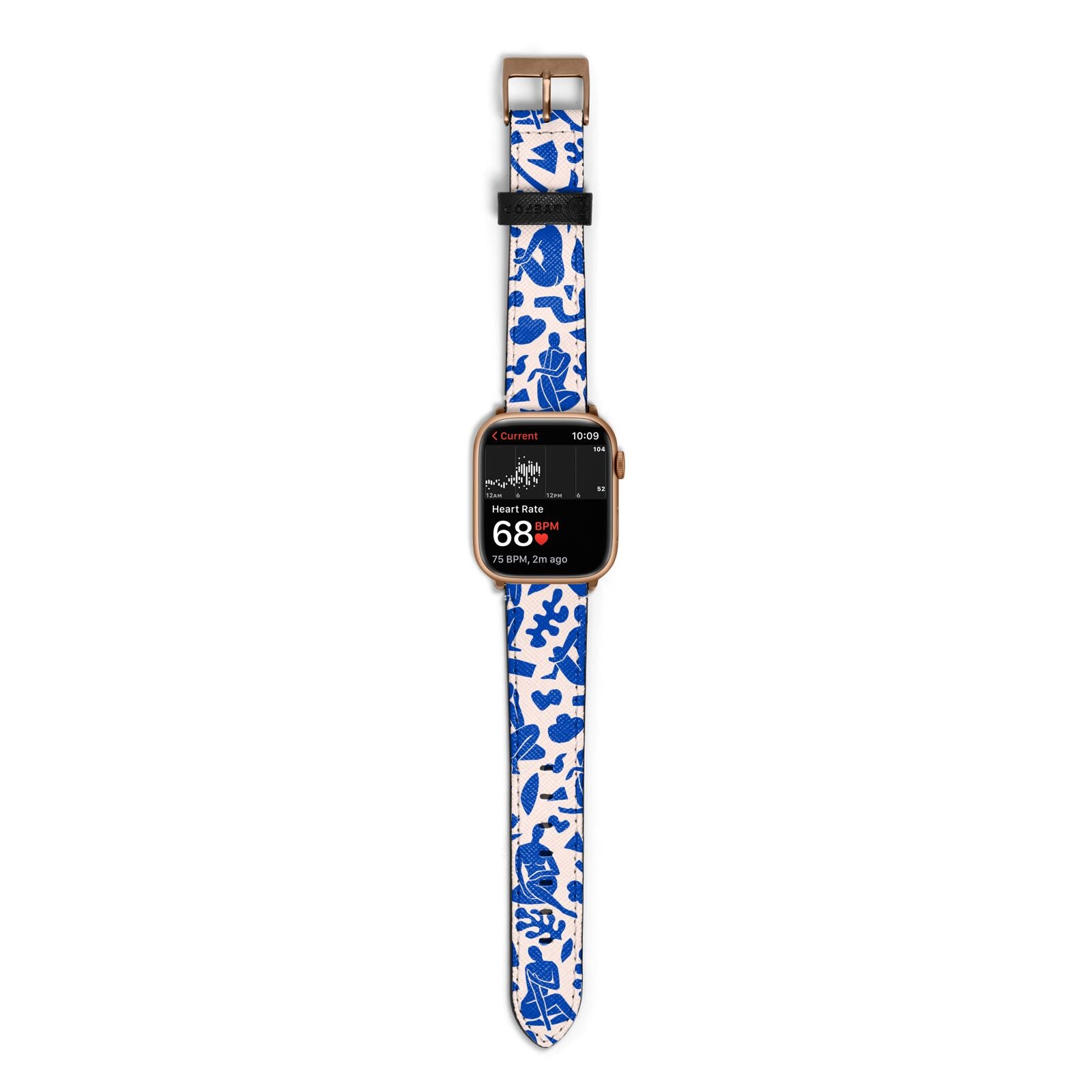 Abstract Art Apple Watch Strap Size 38mm with Gold Hardware