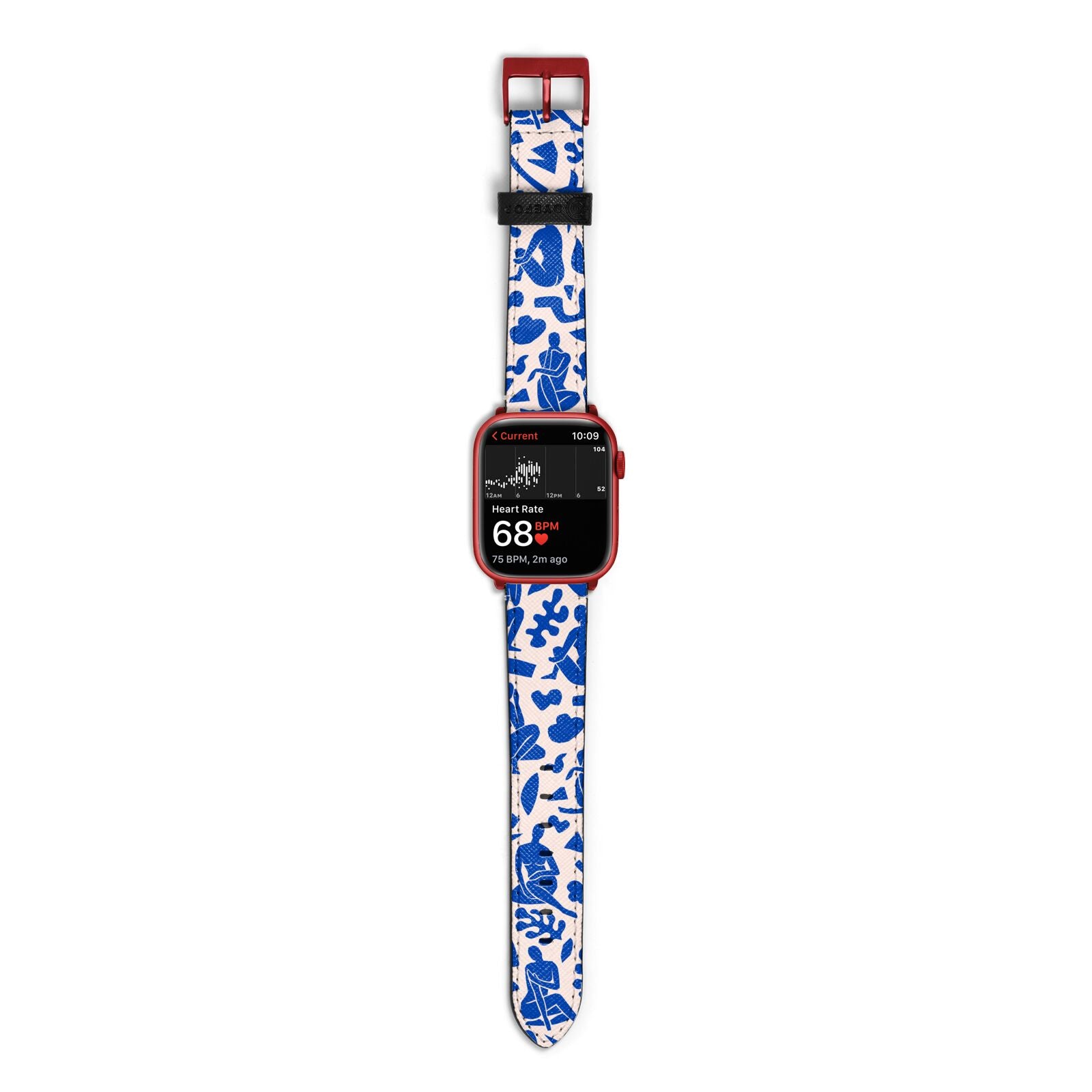 Abstract Art Apple Watch Strap Size 38mm with Red Hardware