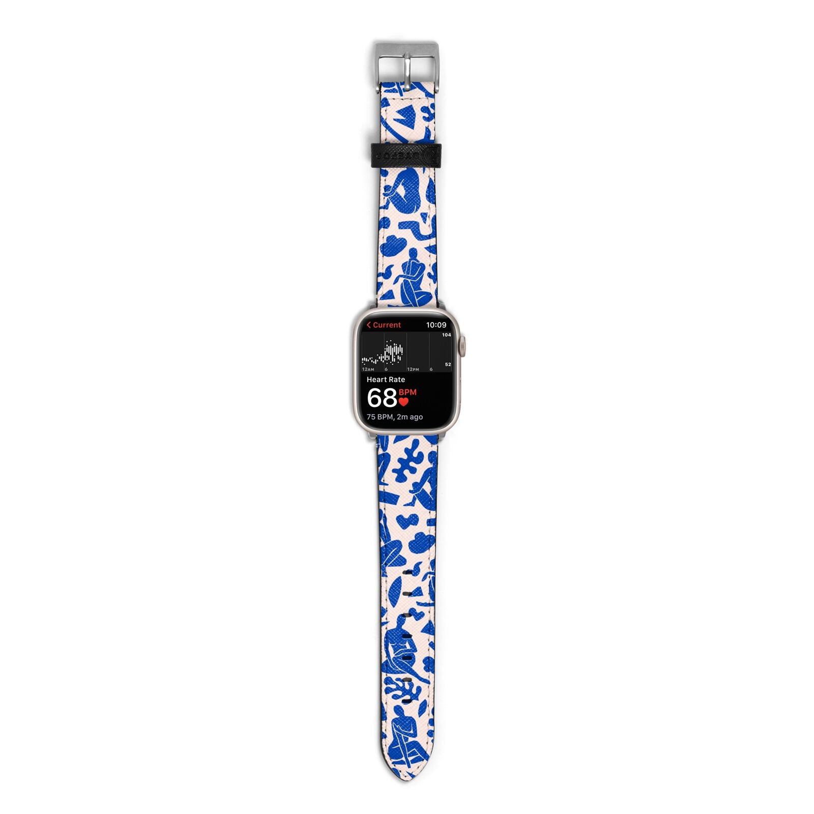 Abstract Art Apple Watch Strap Size 38mm with Silver Hardware