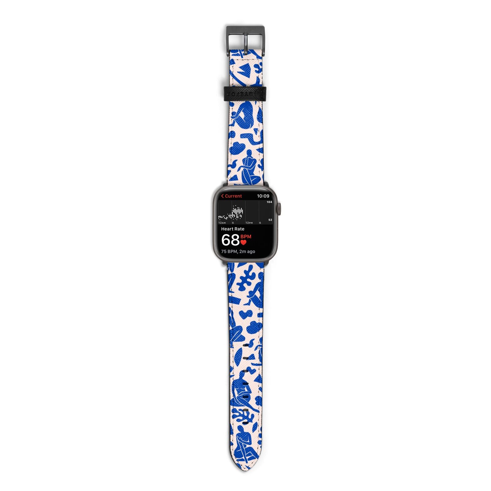 Abstract Art Apple Watch Strap Size 38mm with Space Grey Hardware