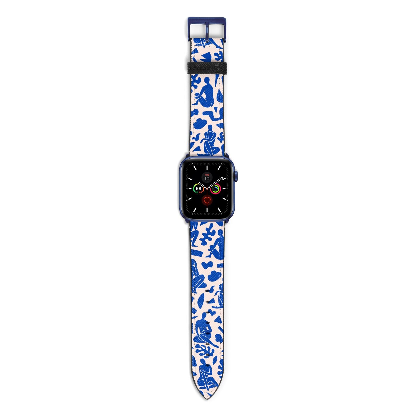 Abstract Art Apple Watch Strap with Blue Hardware