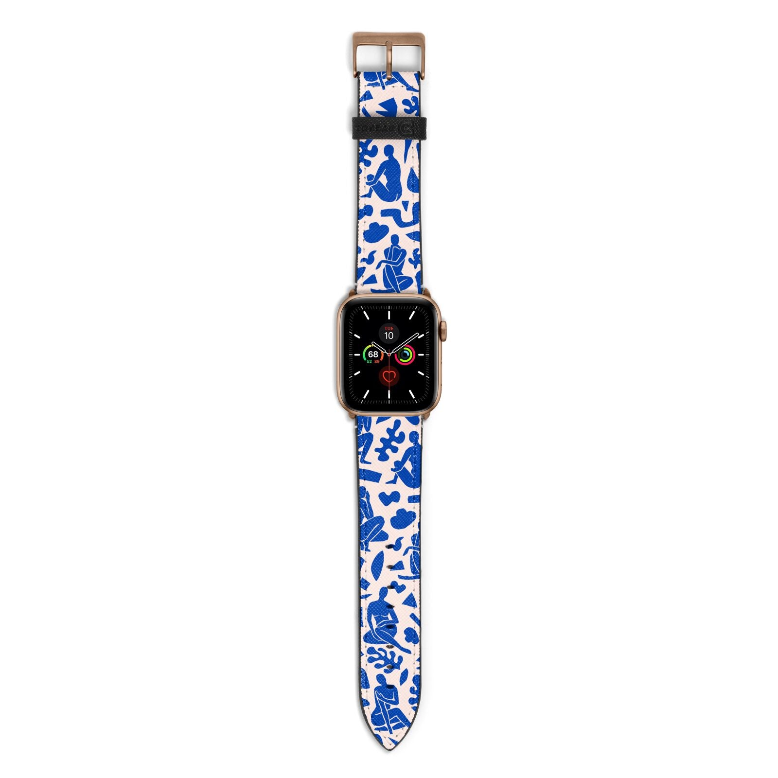 Abstract Art Apple Watch Strap with Gold Hardware