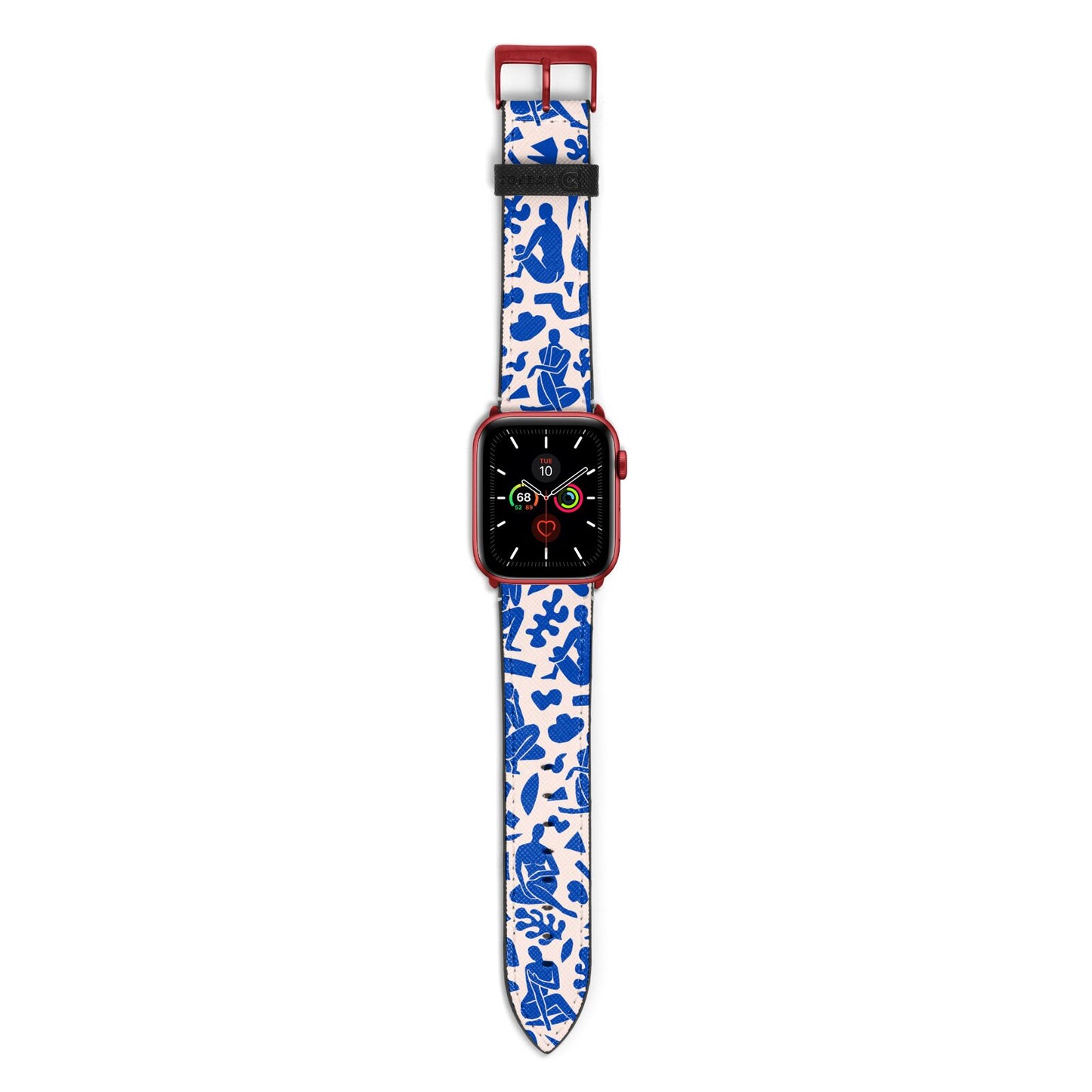 Abstract Art Apple Watch Strap with Red Hardware