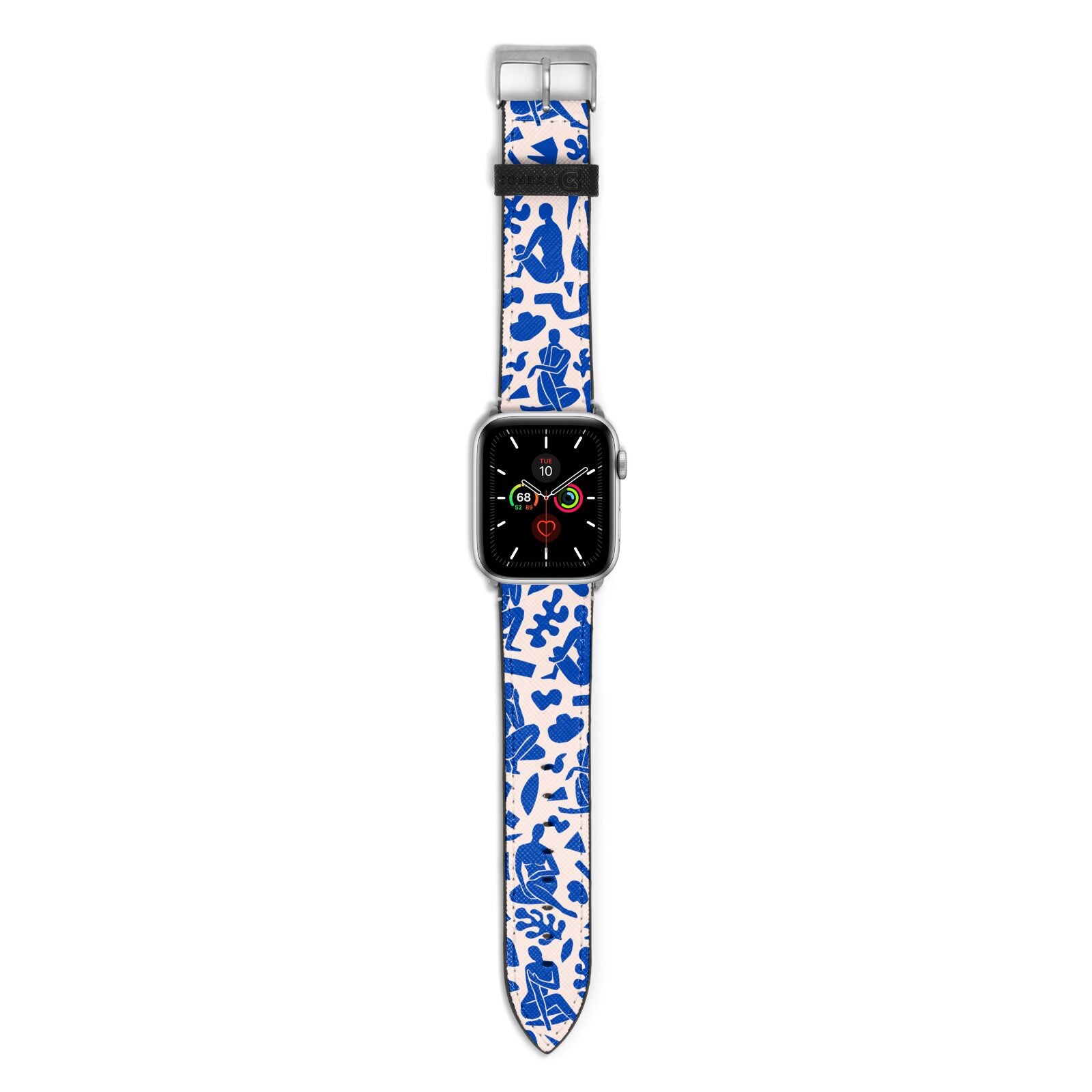 Abstract Art Apple Watch Strap with Silver Hardware