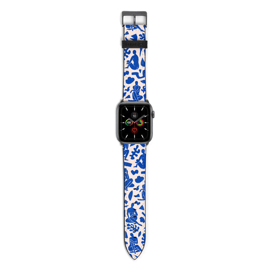 Abstract Art Apple Watch Strap with Space Grey Hardware