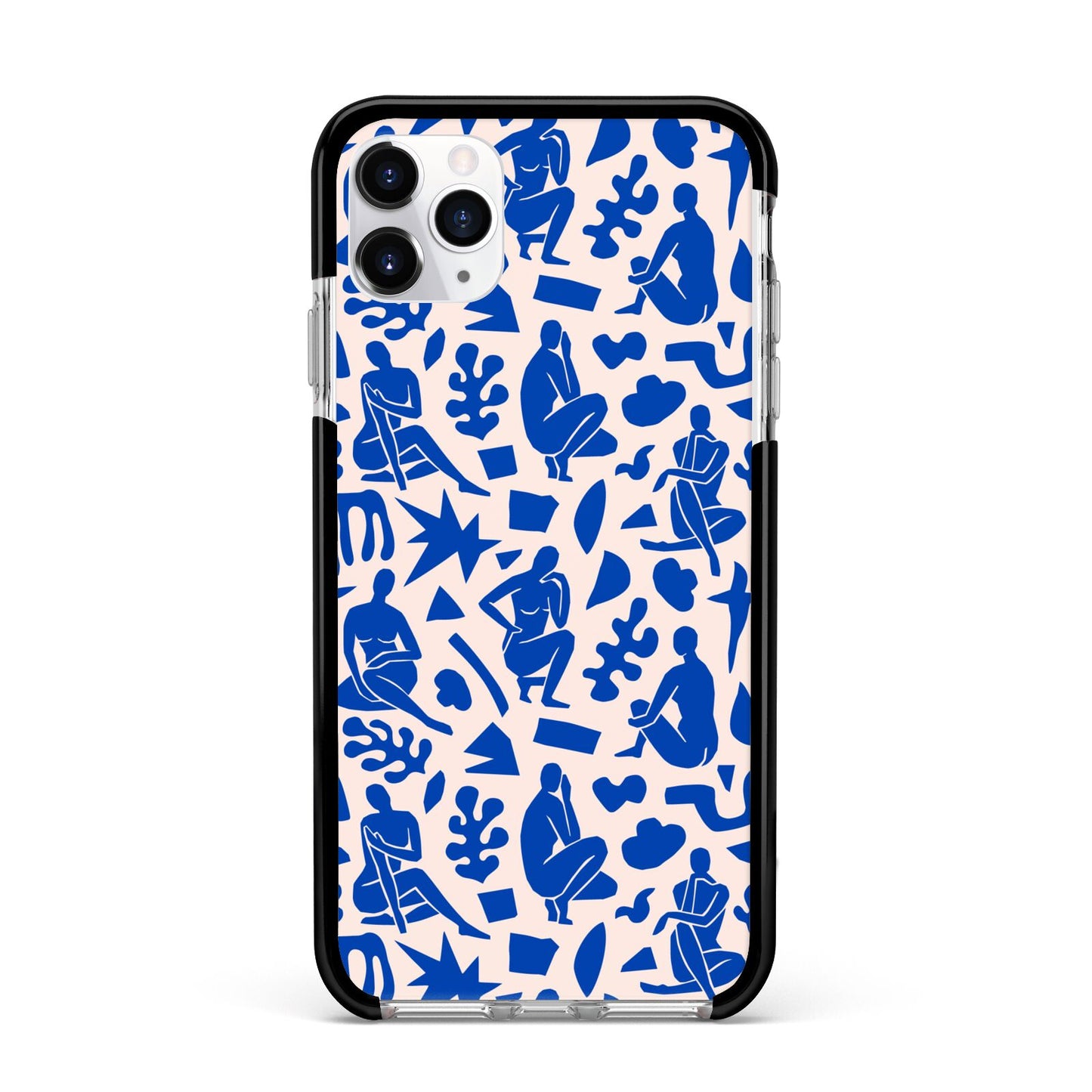 Abstract Art Apple iPhone 11 Pro Max in Silver with Black Impact Case