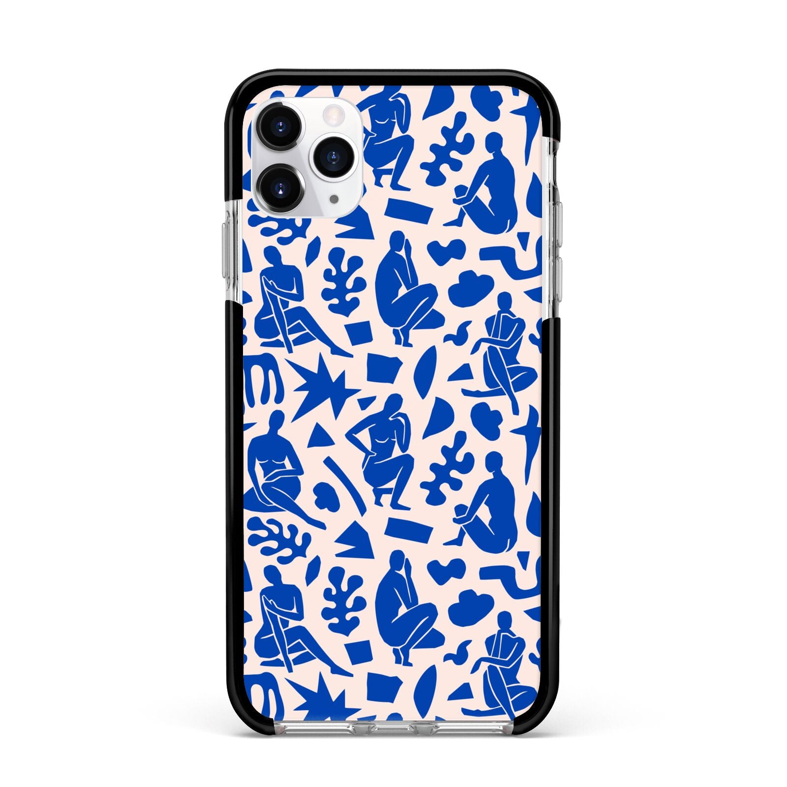 Abstract Art Apple iPhone 11 Pro Max in Silver with Black Impact Case