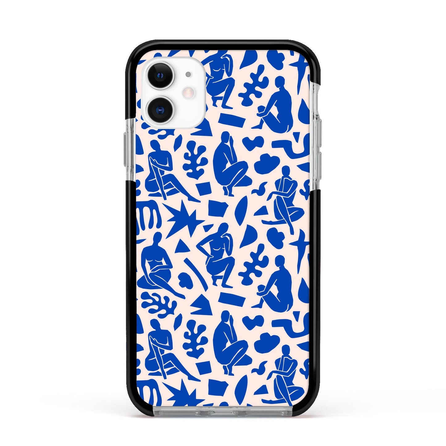 Abstract Art Apple iPhone 11 in White with Black Impact Case