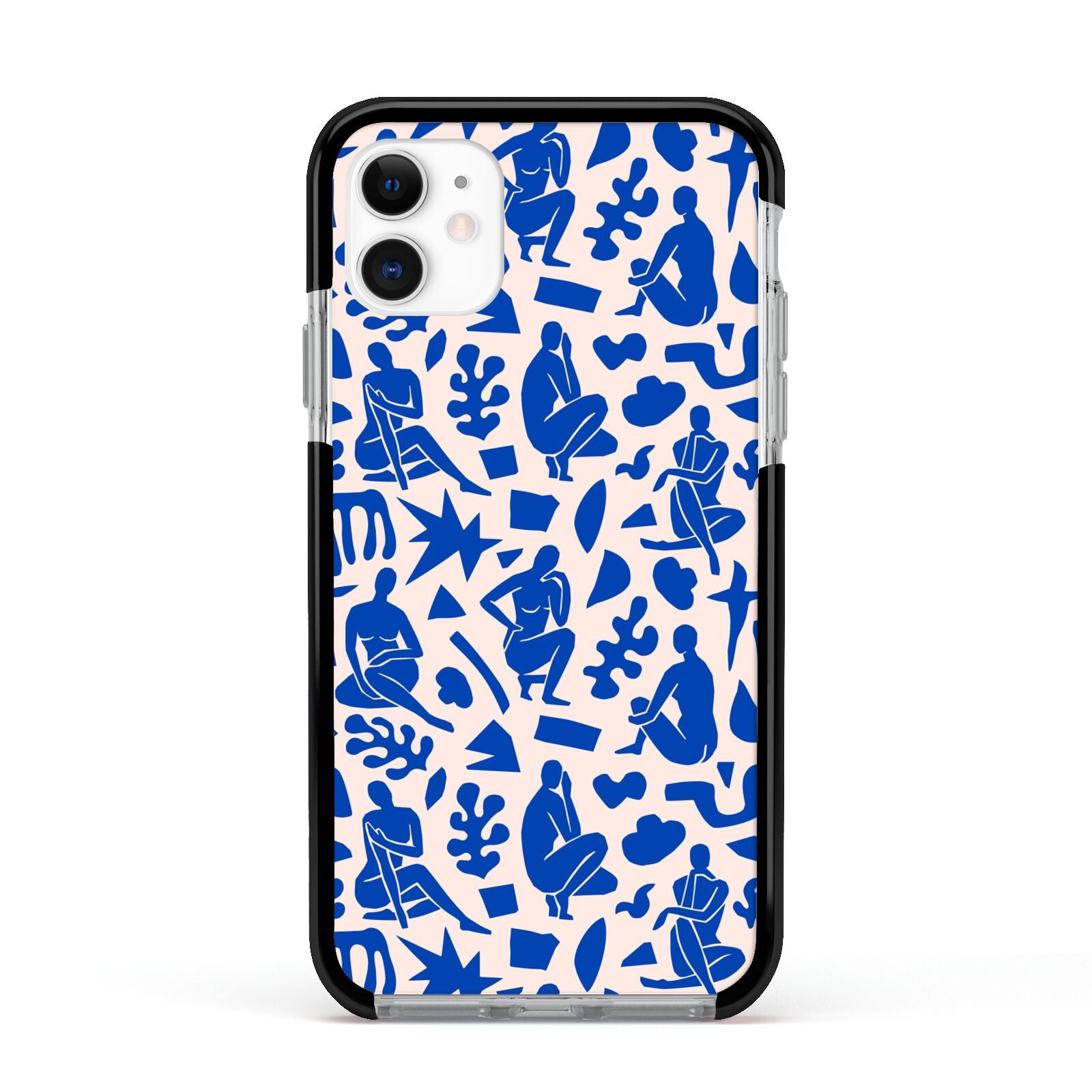 Abstract Art Apple iPhone 11 in White with Black Impact Case