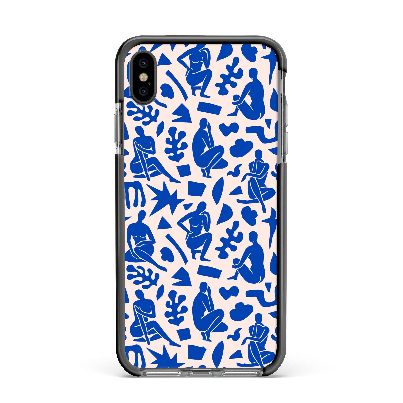 Abstract Art Apple iPhone Xs Max Impact Case Black Edge on Black Phone