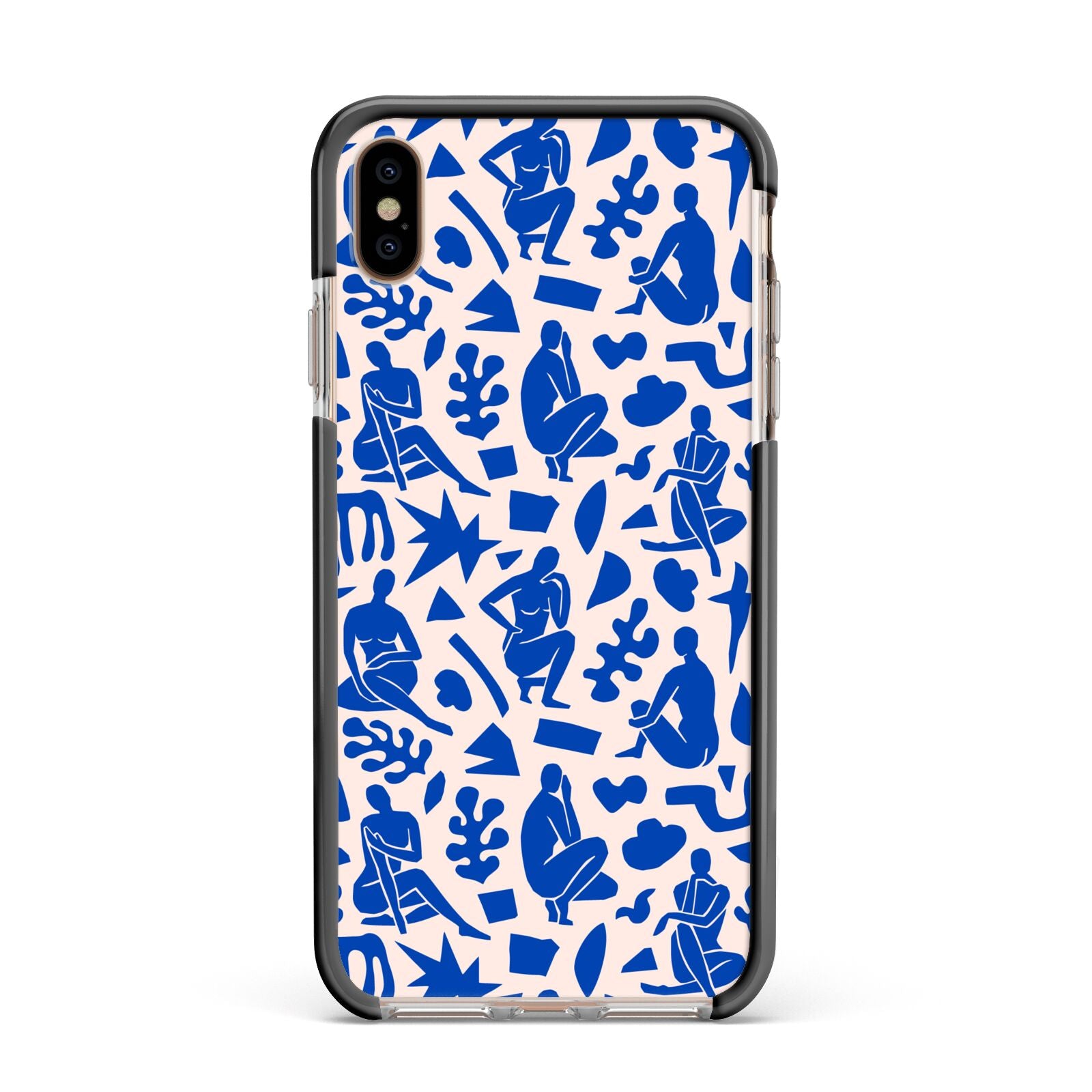 Abstract Art Apple iPhone Xs Max Impact Case Black Edge on Gold Phone