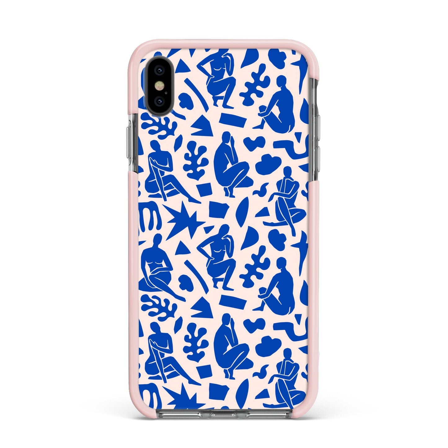 Abstract Art Apple iPhone Xs Max Impact Case Pink Edge on Black Phone