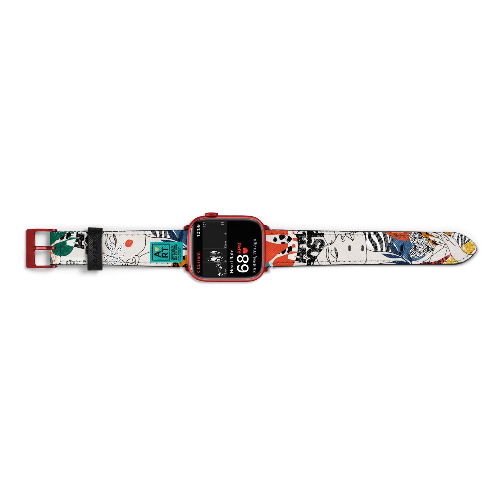 Abstract Art Poster Apple Watch Strap Size 38mm Landscape Image Red Hardware