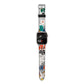 Abstract Art Poster Apple Watch Strap Size 38mm with Silver Hardware
