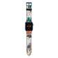 Abstract Art Poster Apple Watch Strap with Blue Hardware
