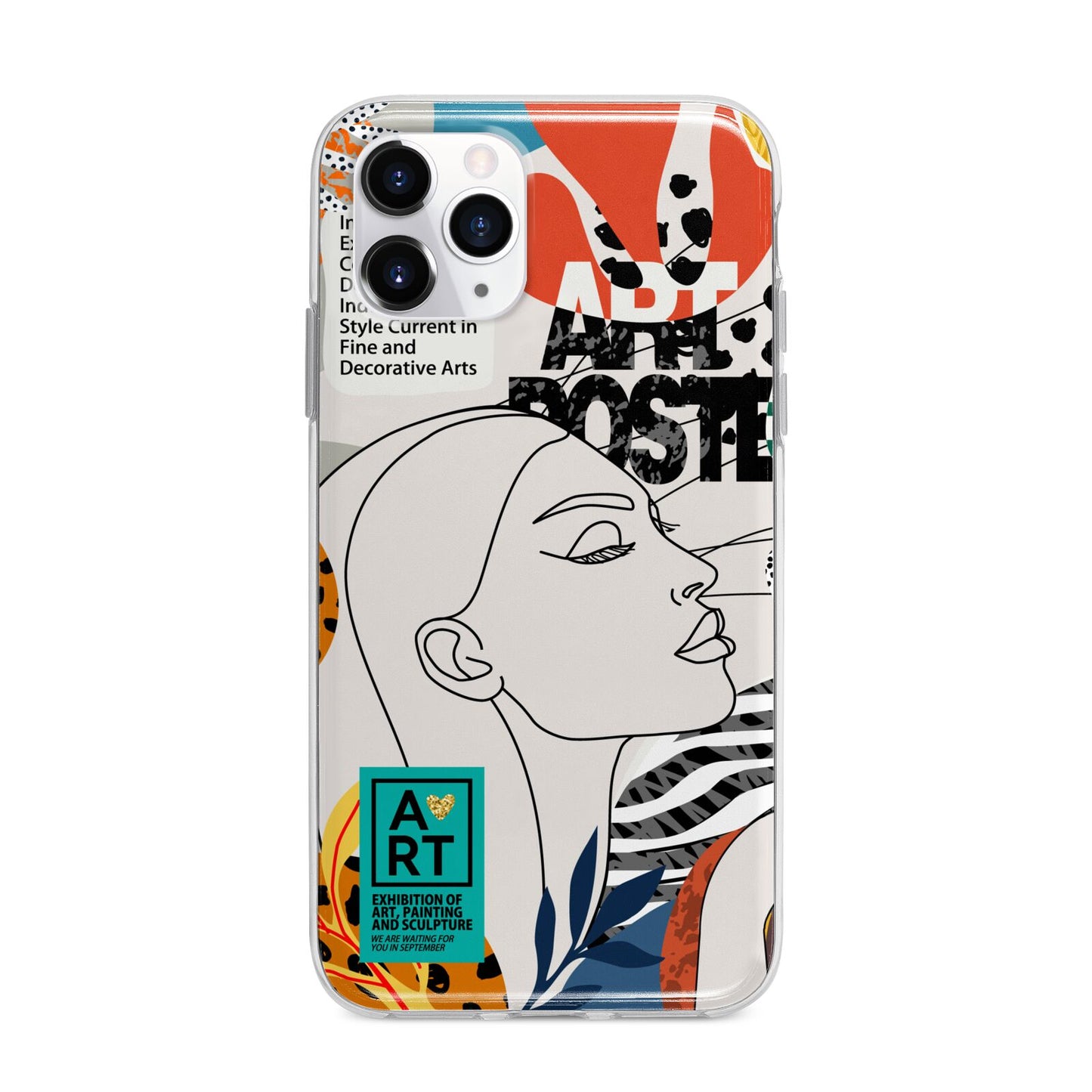 Abstract Art Poster Apple iPhone 11 Pro in Silver with Bumper Case