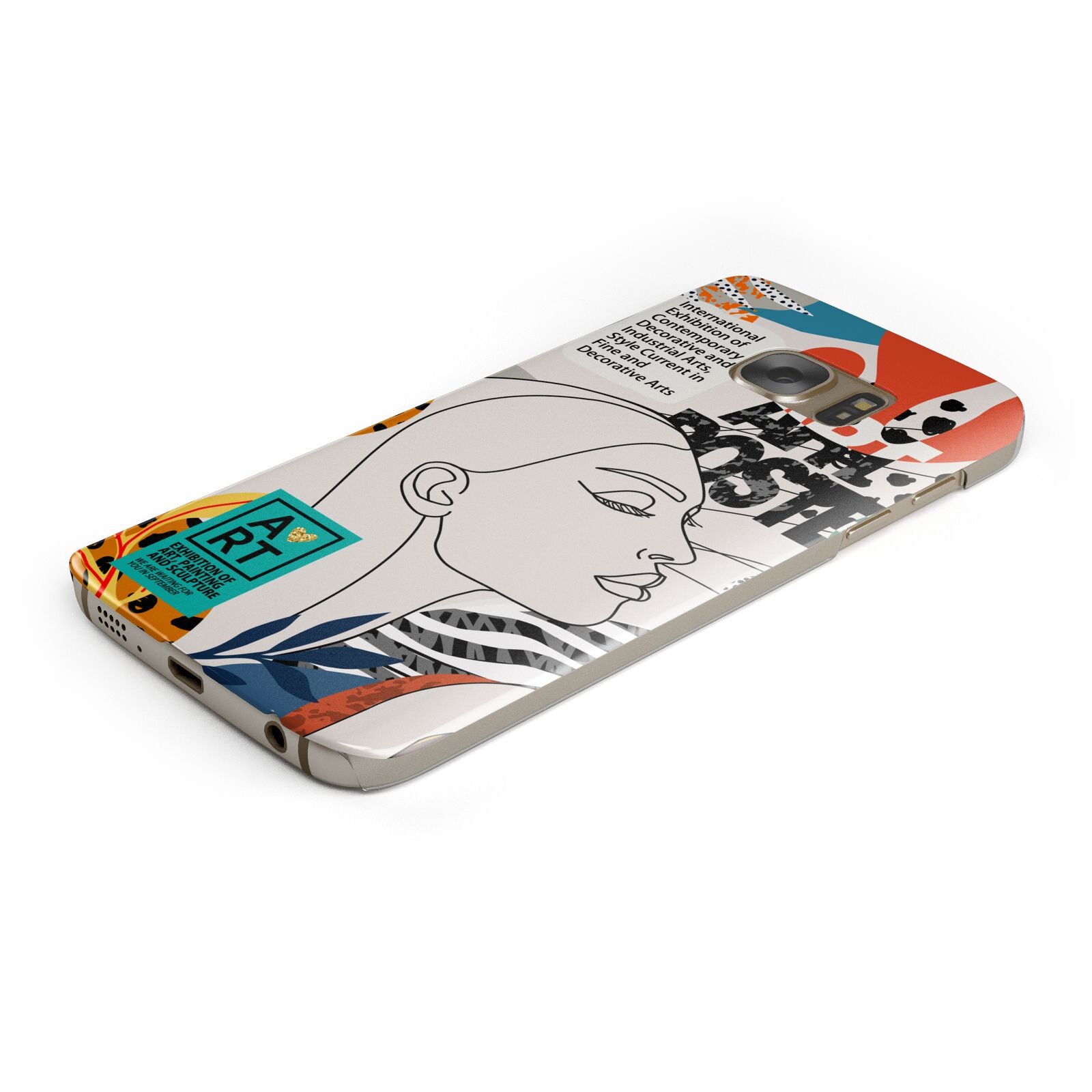 Abstract Art Poster Samsung Galaxy Case Bottom Cutout