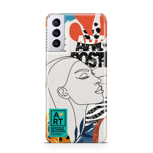 Abstract Art Poster Samsung S21 Plus Phone Case